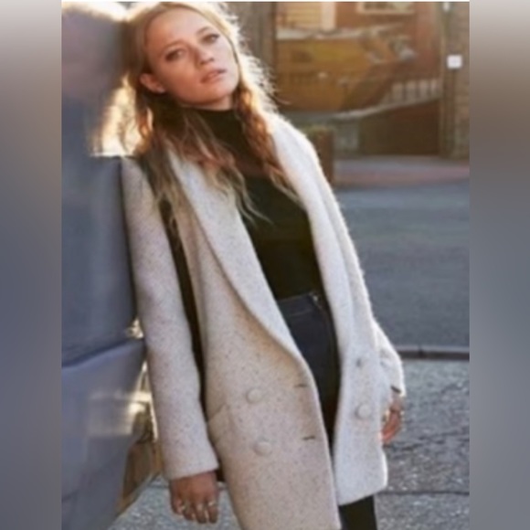 Sezane Jackets & Blazers - Sezane Jagg Coat Light Grey Size 12 / FR 44